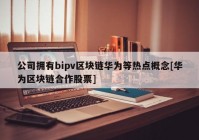 公司拥有bipv区块链华为等热点概念[华为区块链合作股票]