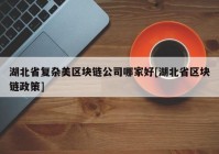 湖北省复杂美区块链公司哪家好[湖北省区块链政策]